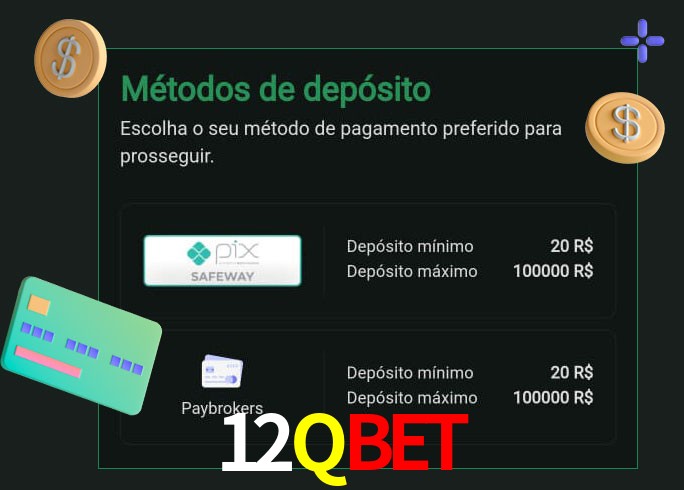 O cassino 12Qbet oferece uma grande variedade de métodos de pagamento